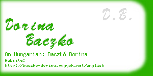 dorina baczko business card