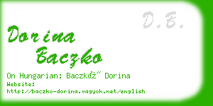 dorina baczko business card